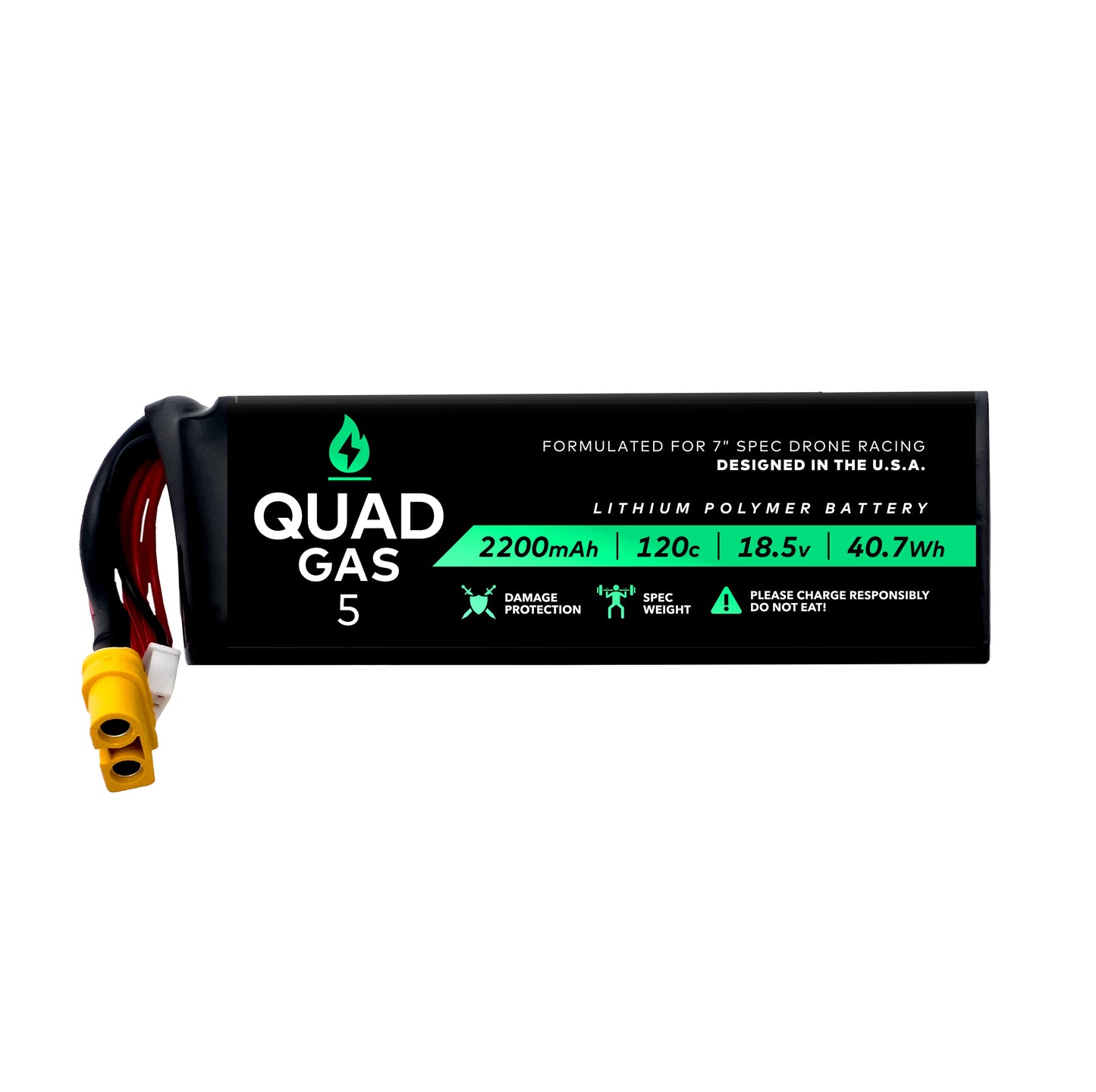 WREKD® Quad Gas 5S 2200mAh Spec Racing Battery (1pc)