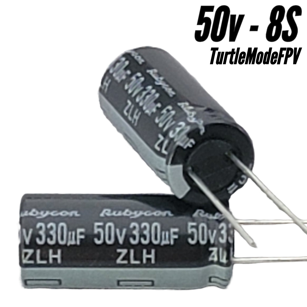 Rubycon ZLH Series 50v 330uF Capacitor (10×23mm, Low ESR)