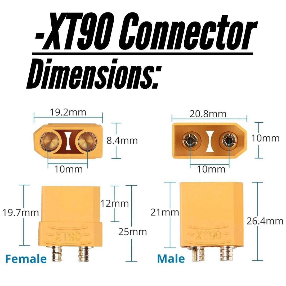XT90 Male+Female Connector Set (2 Male + 2 Female) (4pcs)