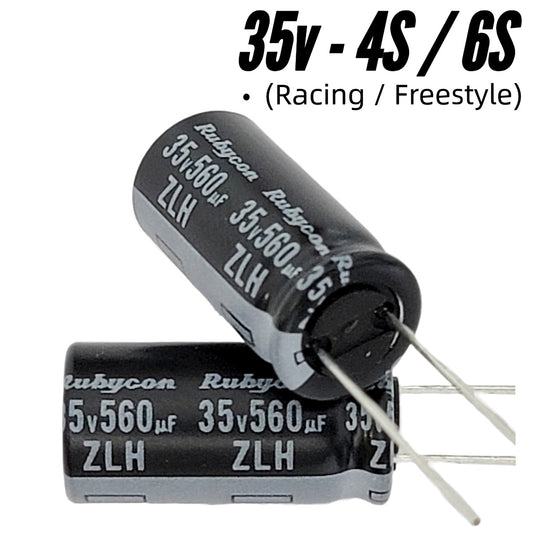 Rubycon ZLH Series 35v 560uF Capacitor (10×20mm, Low ESR)