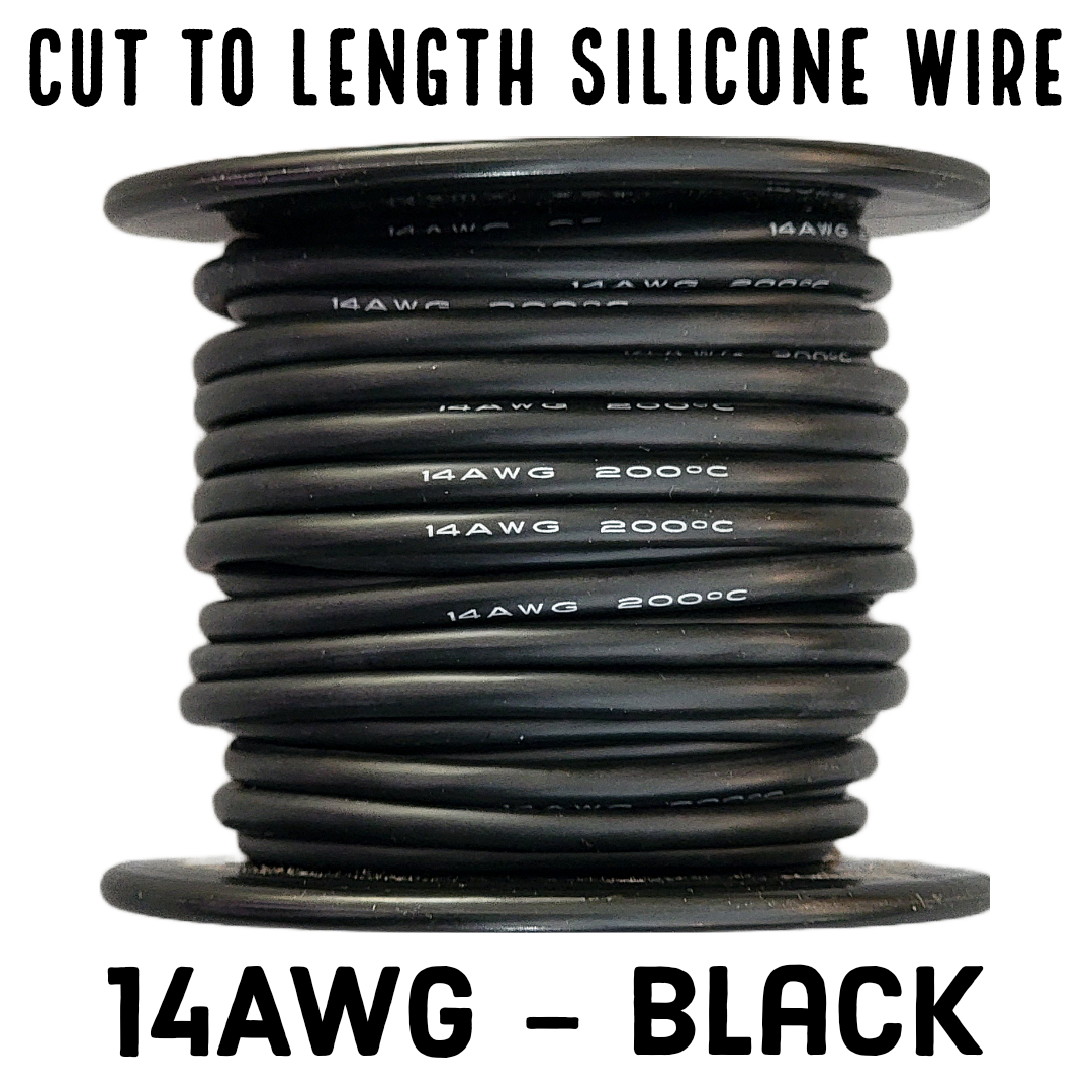 Cut To Length 14AWG Silicone Wire - Black