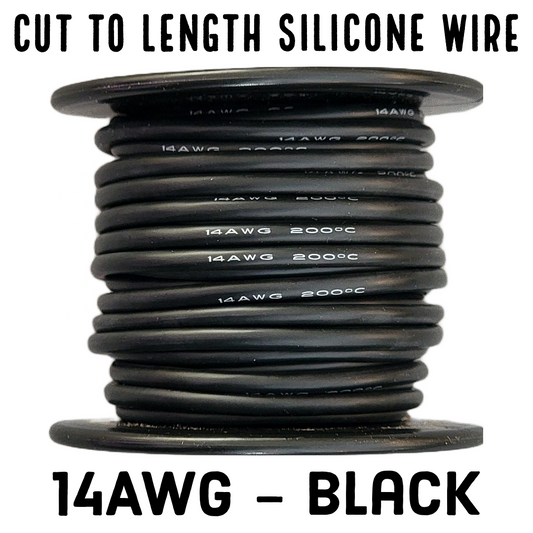 Cut To Length 14AWG Silicone Wire - Black