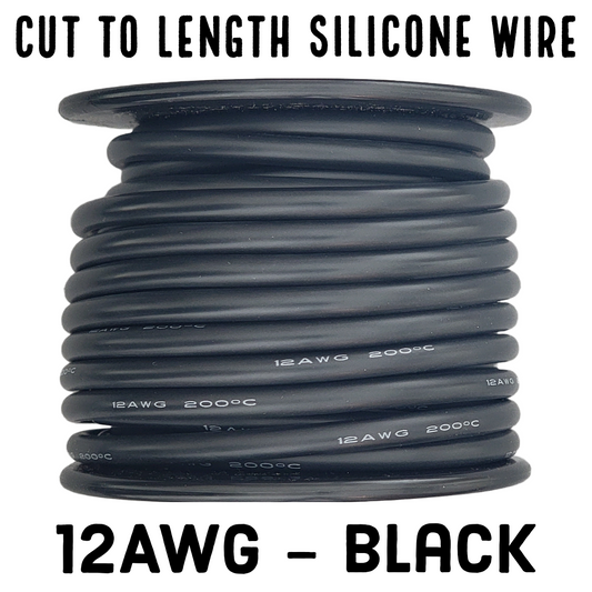 Cut To Length 12AWG Silicone Wire - Black