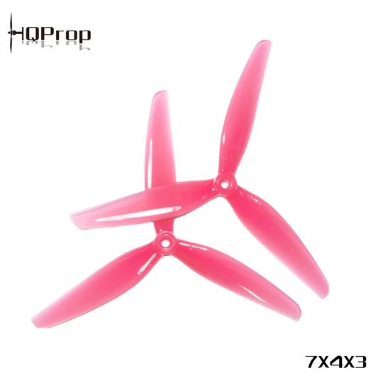 HQ Racing Prop 7X4X3 - Pink (2CW+2CCW)-Poly Carbonate (Street League Approved)