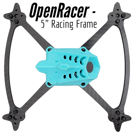 OpenRacer - 5" Frame w/ TurtleModeFPV Pod Canopy