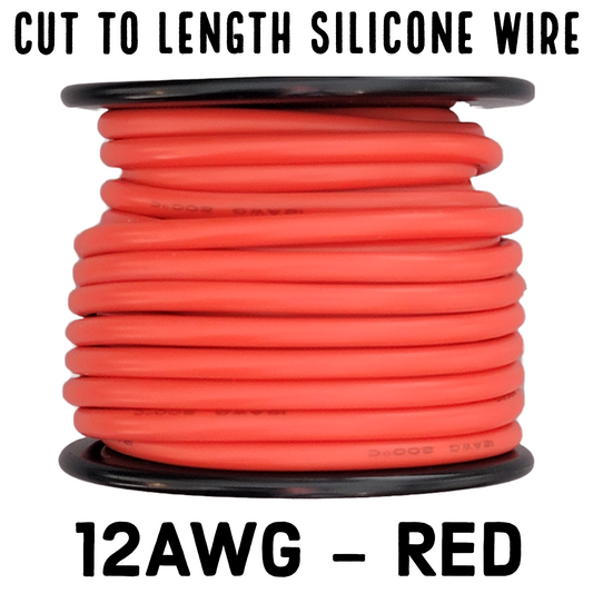 Cut To Length 12AWG Silicone Wire - Red