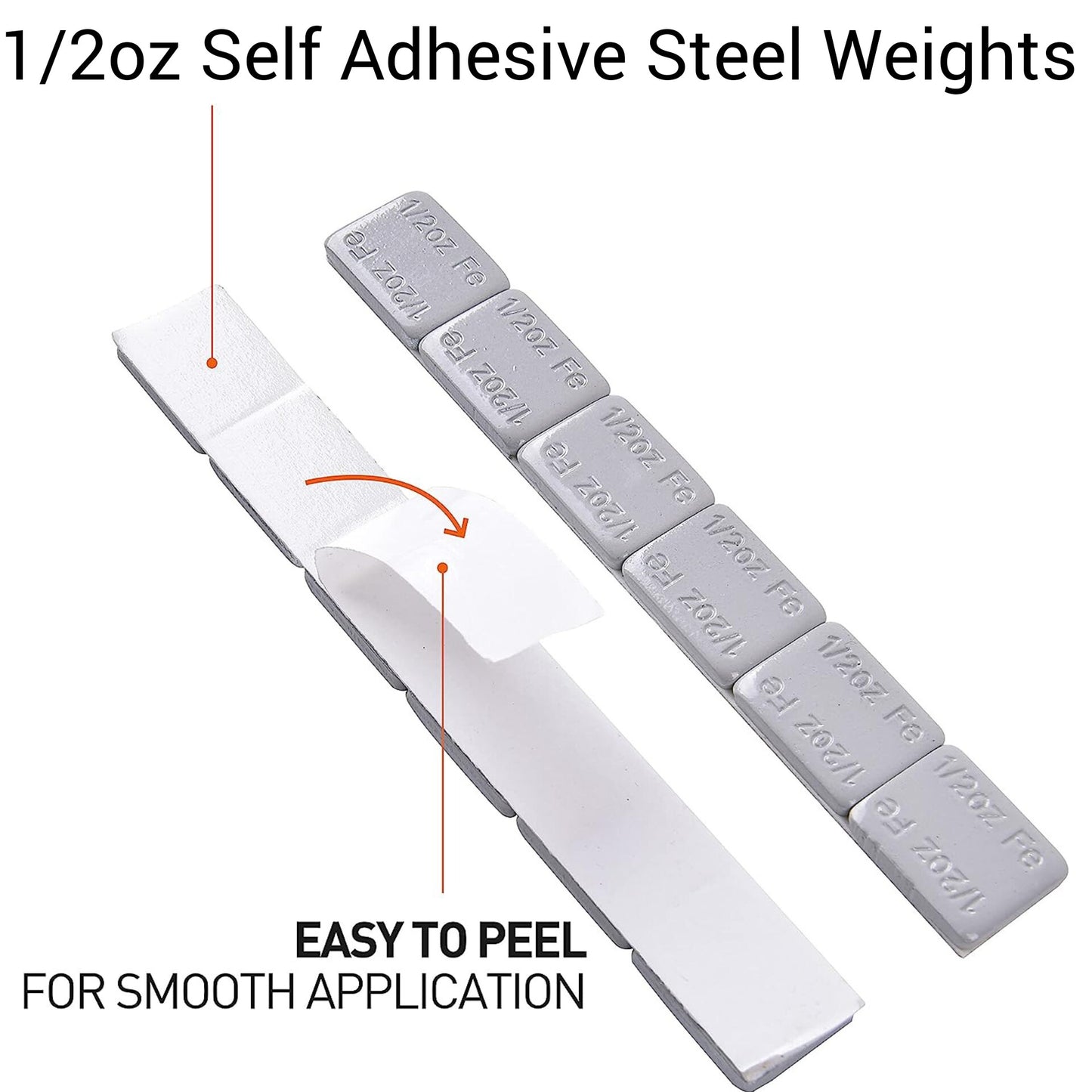 1/2oz Self Adhesive Steel Weights - (Strip of 6pcs)