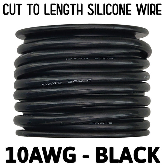 Cut To Length 10AWG Silicone Wire - Black