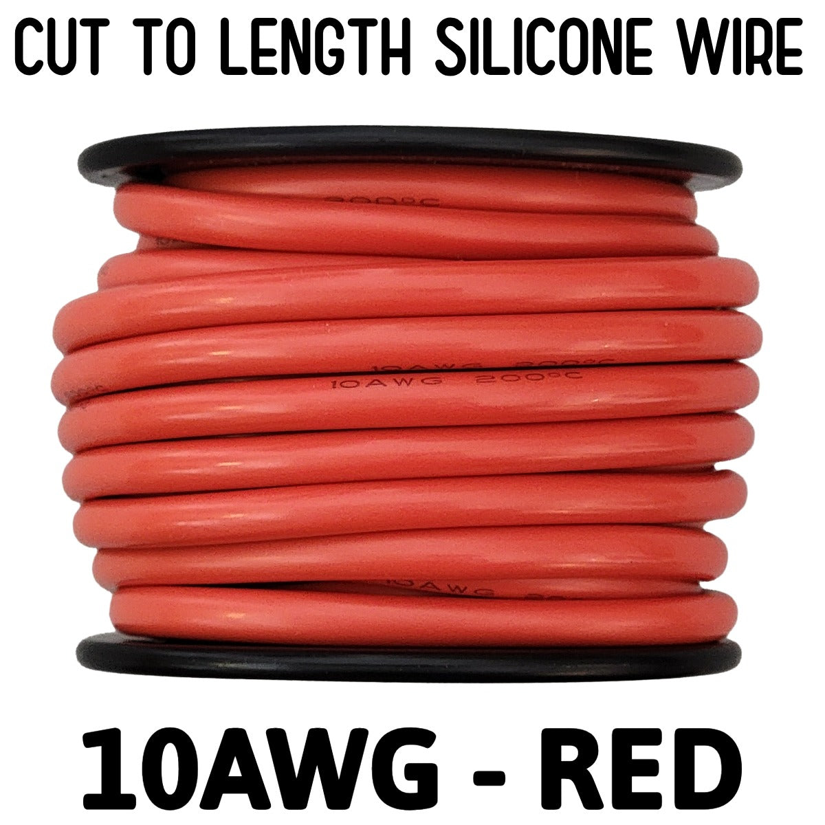 Cut To Length 10AWG Silicone Wire - Red
