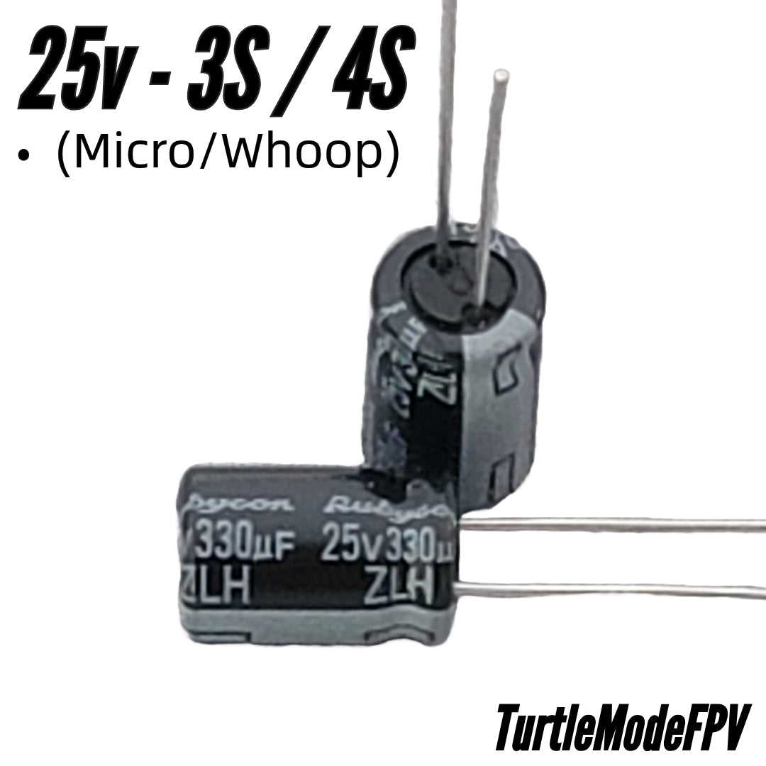 Rubycon ZLH Series 25v 330uF Capacitor (8×11.5mm, Low ESR)