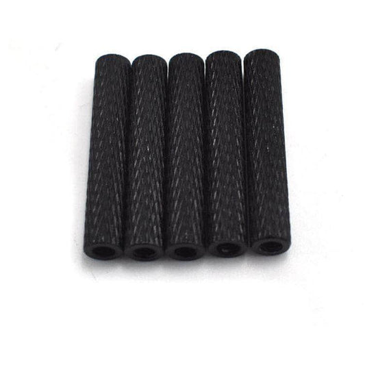 M2 Standoff, Knurled Aluminum, Black (1pc) - Choose Size