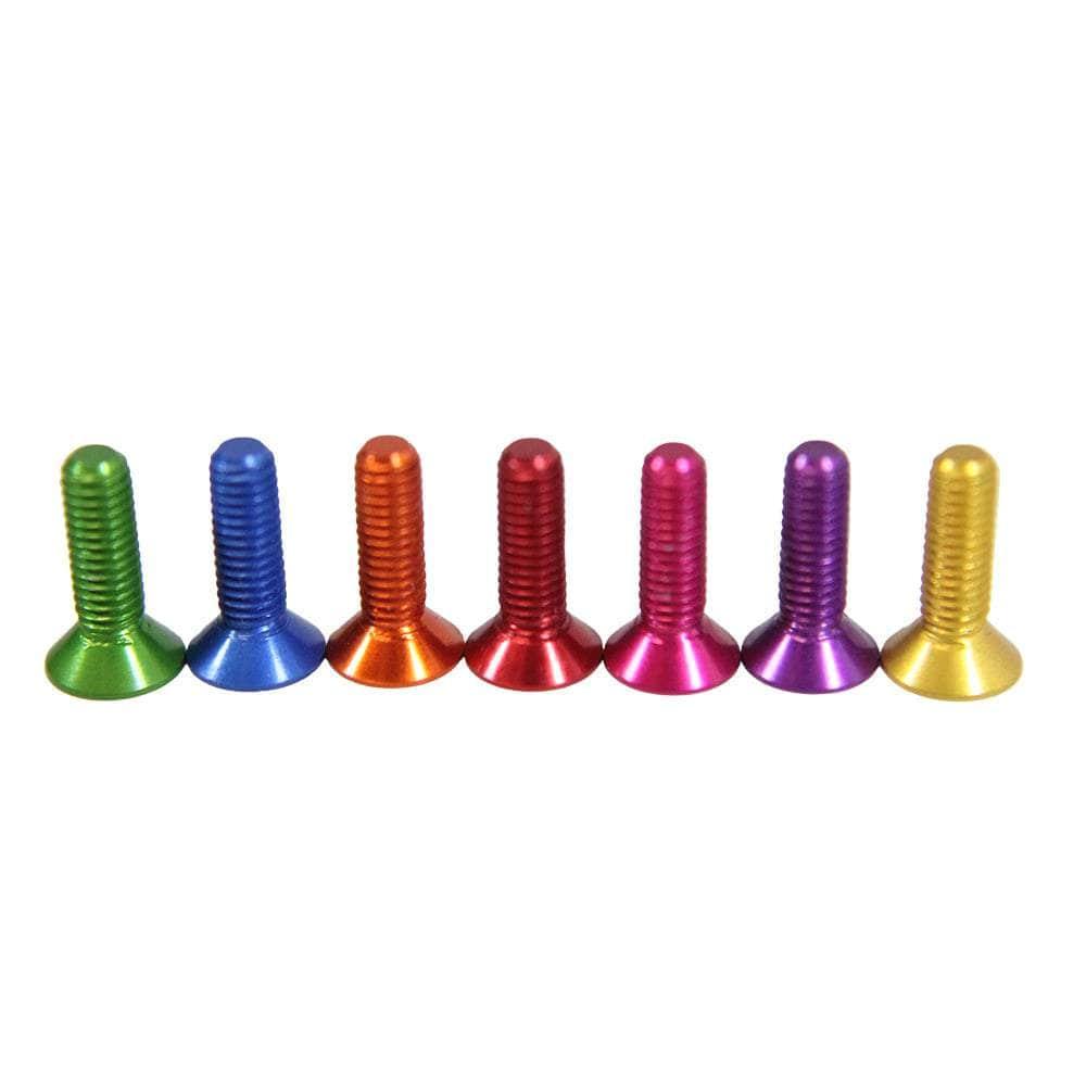 M3 7075 Aluminum Bolt, Hex, Countersunk (5pc) - Choose Size / Color