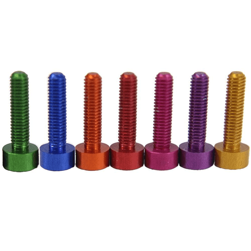 M3 Aluminum Bolt, Hex, Socket Cap Head (5pc) - Choose Length / Color