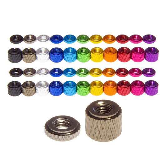 M3 Standoff, Knurled Aluminum, Small Step (5 pcs) - Choose Size, Color