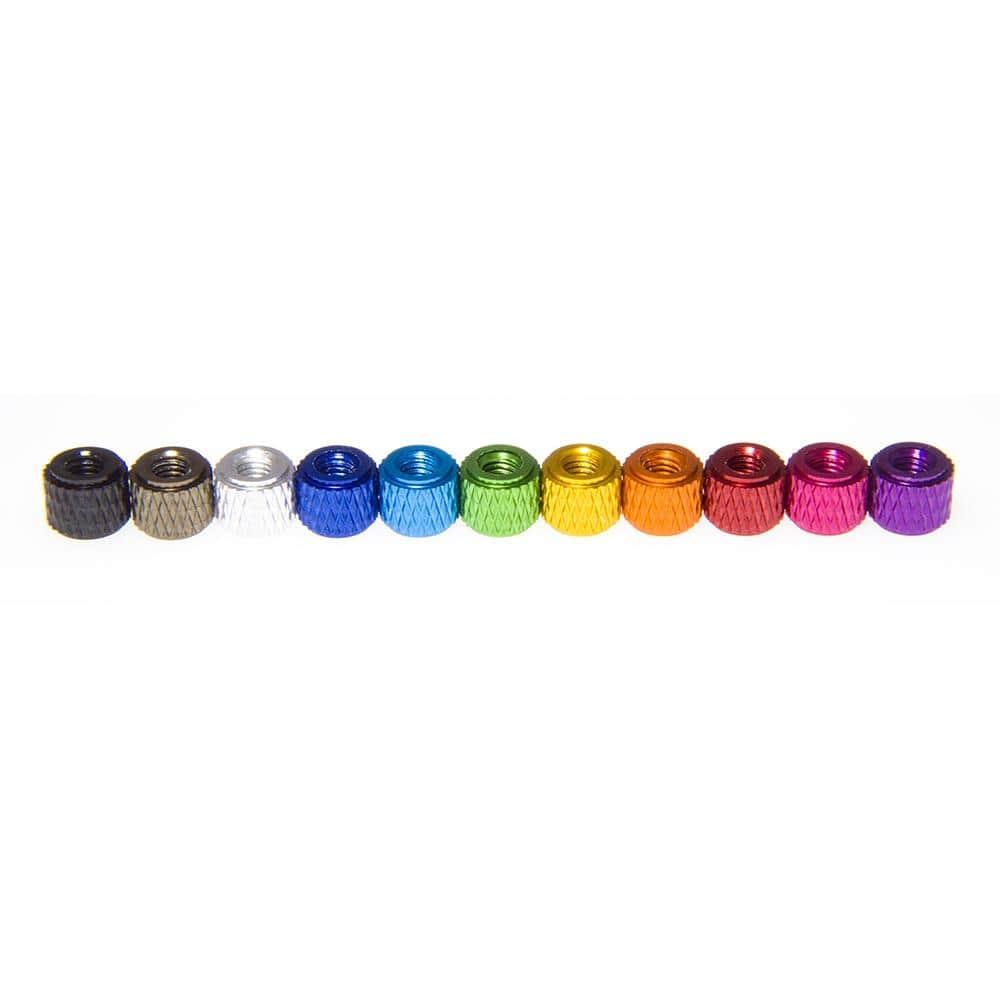 M3 Standoff, Knurled Aluminum, Small Step (5 pcs) - Choose Size, Color