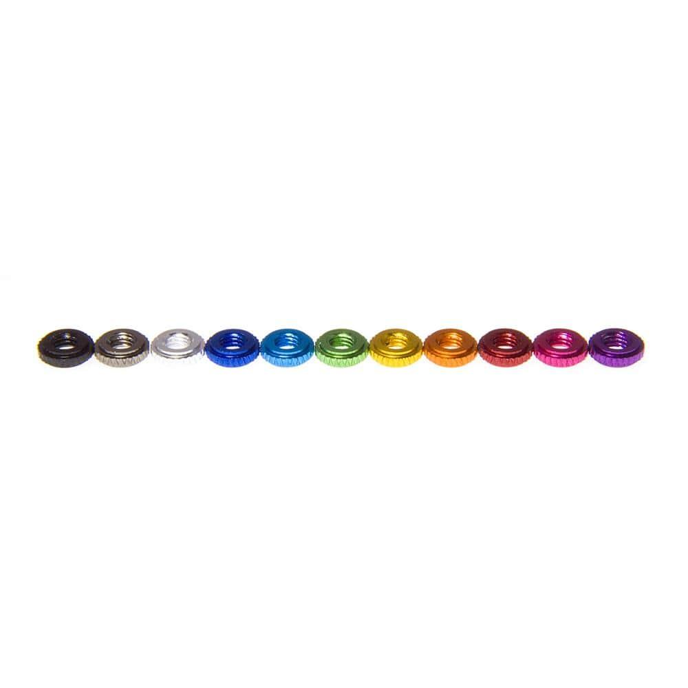 M3 Standoff, Knurled Aluminum, Small Step (5 pcs) - Choose Size, Color