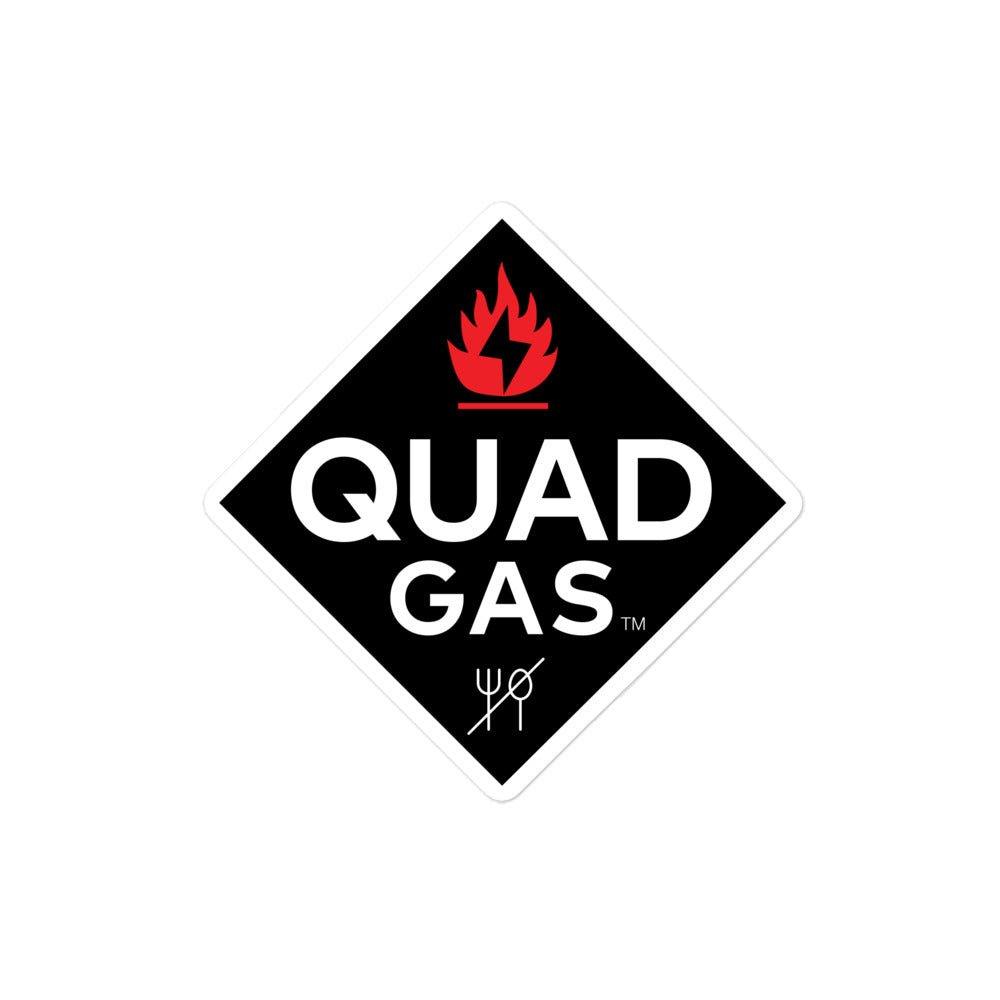 WREKD® Quad Gas Oversized Logo Sticker (Print on Demand) - Choose 3"/4"/5.5"