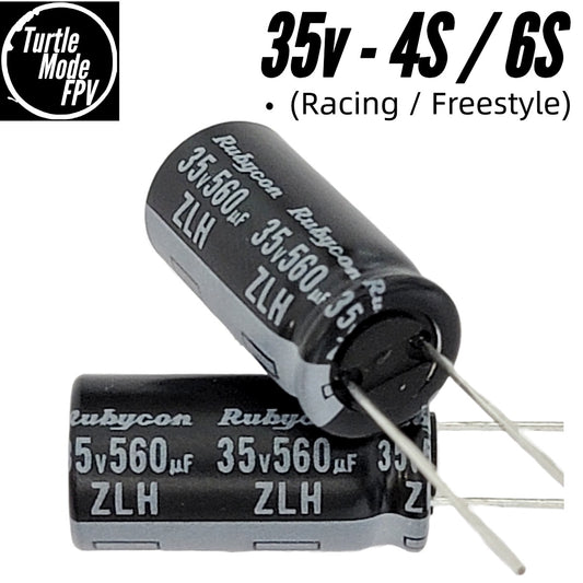 Rubycon ZLH Series 35v 560uF Capacitor (10×20mm, Low ESR)