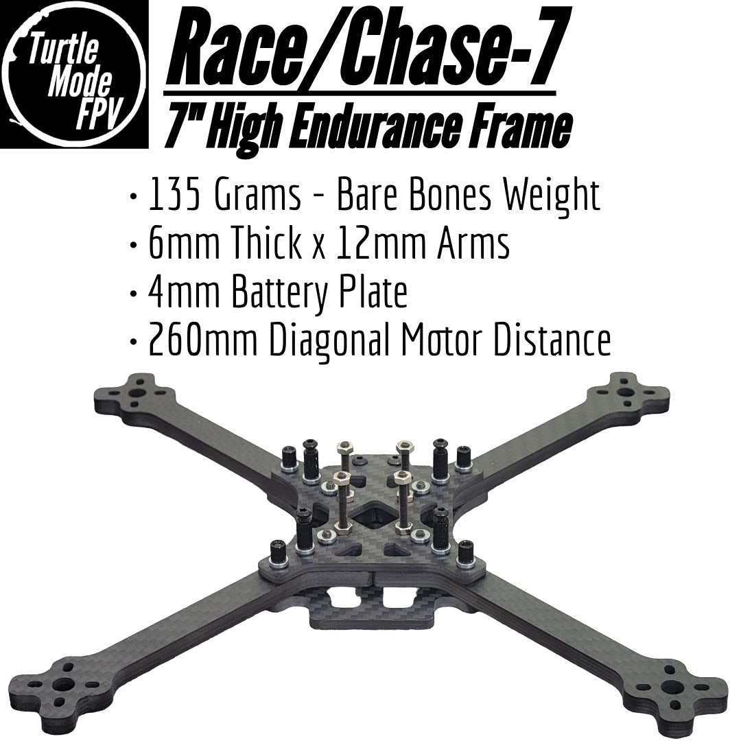 Race/Chase-7 - 3500mAh / Accessorized 7" High Endurance Frame, by TurtleModeFPV (Choose Options)