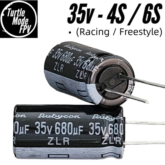 (Upgraded) Rubycon ZLR Series 35v 680uF Capacitor (10×20mm, Low ESR)