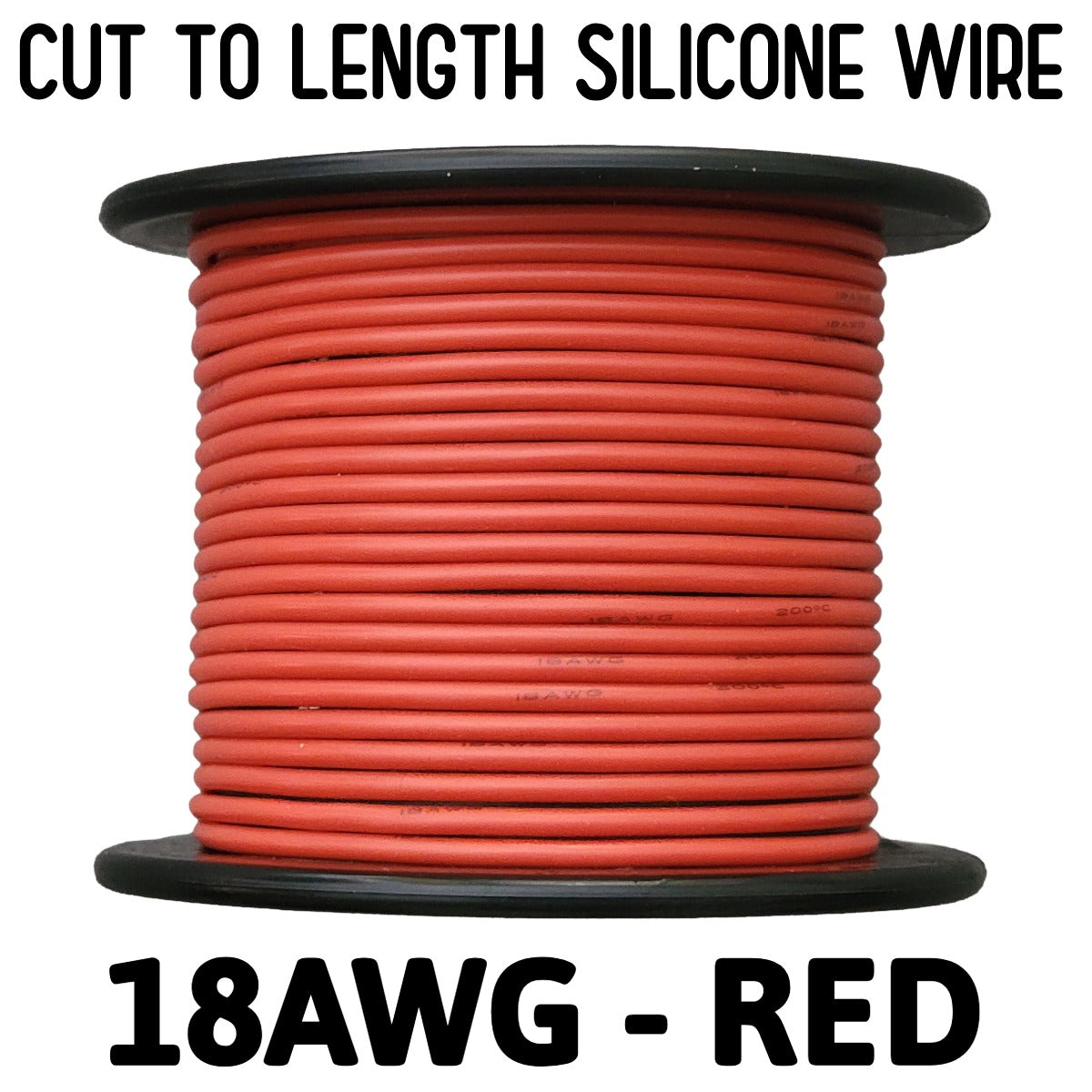 Cut To Length 18AWG Silicone Wire - Red