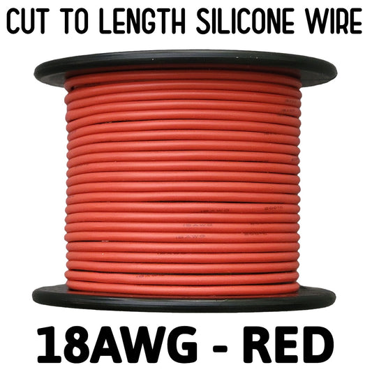 Cut To Length 18AWG Silicone Wire - Red