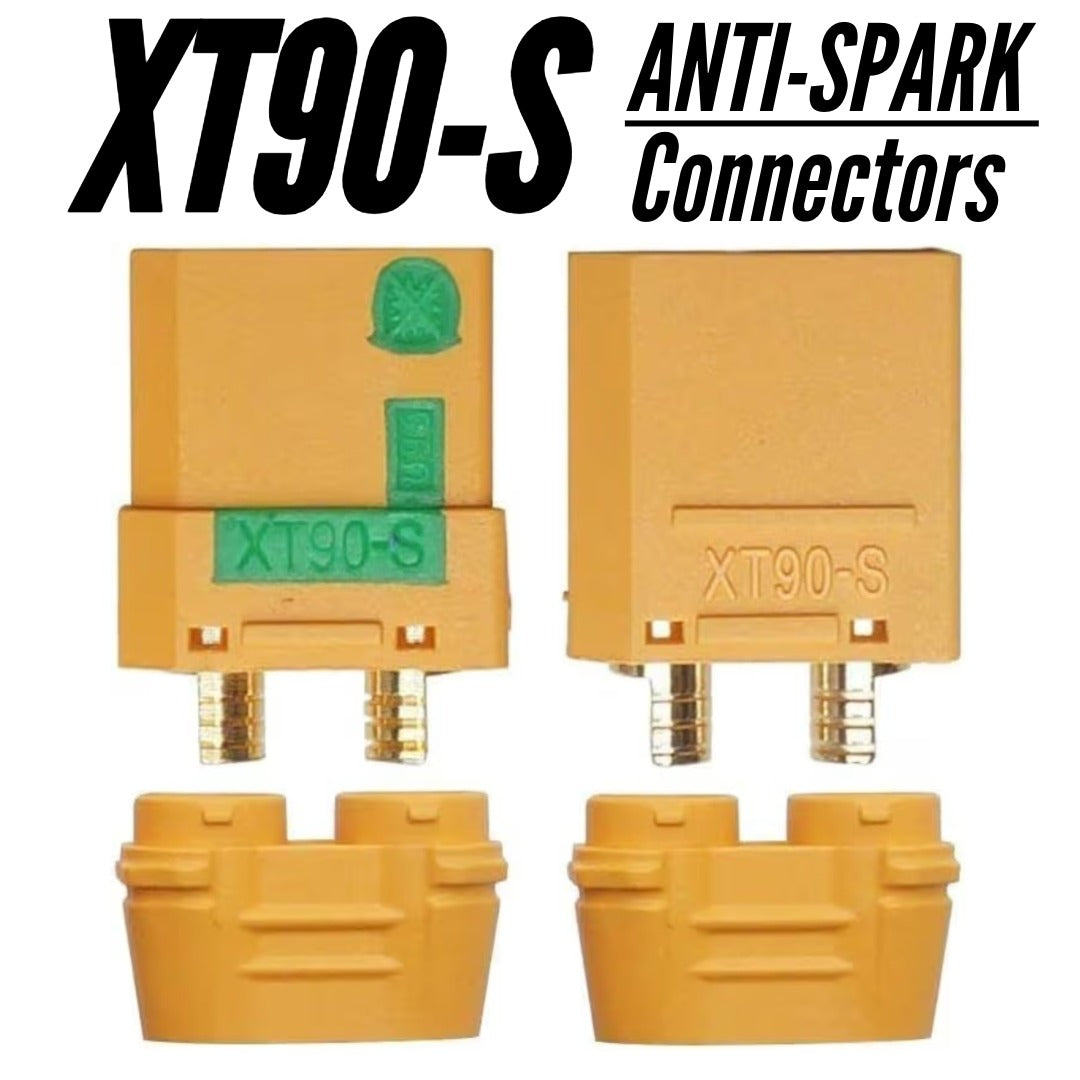 Amass XT90S Anti-Spark Male+Female Connector Set (1 Male + 1 Female) (2Pcs)