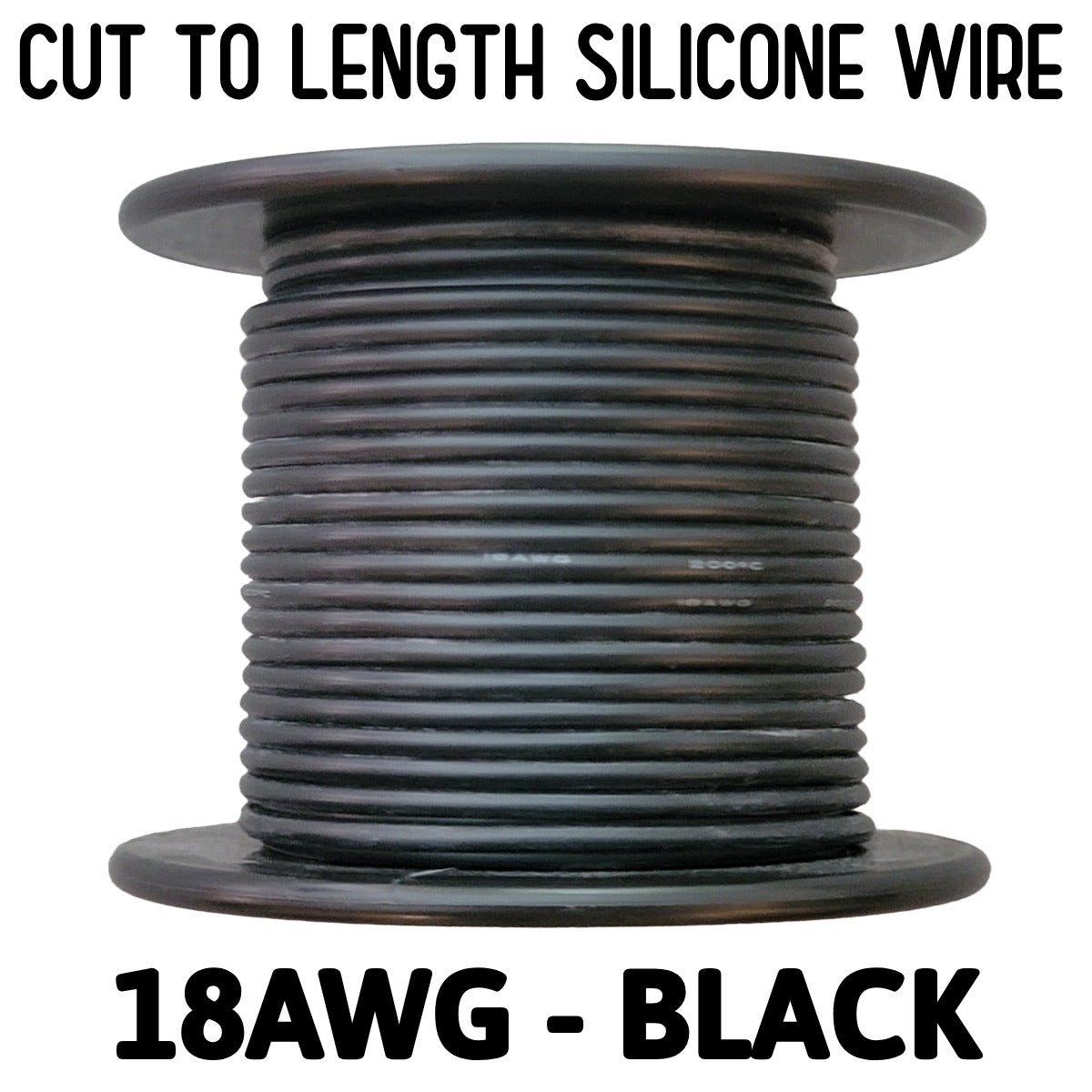 Cut To Length 18AWG Silicone Wire - Black
