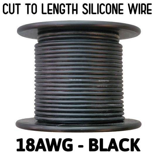 Cut To Length 18AWG Silicone Wire - Black