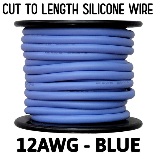 Cut To Length 12AWG Silicone Wire - Blue