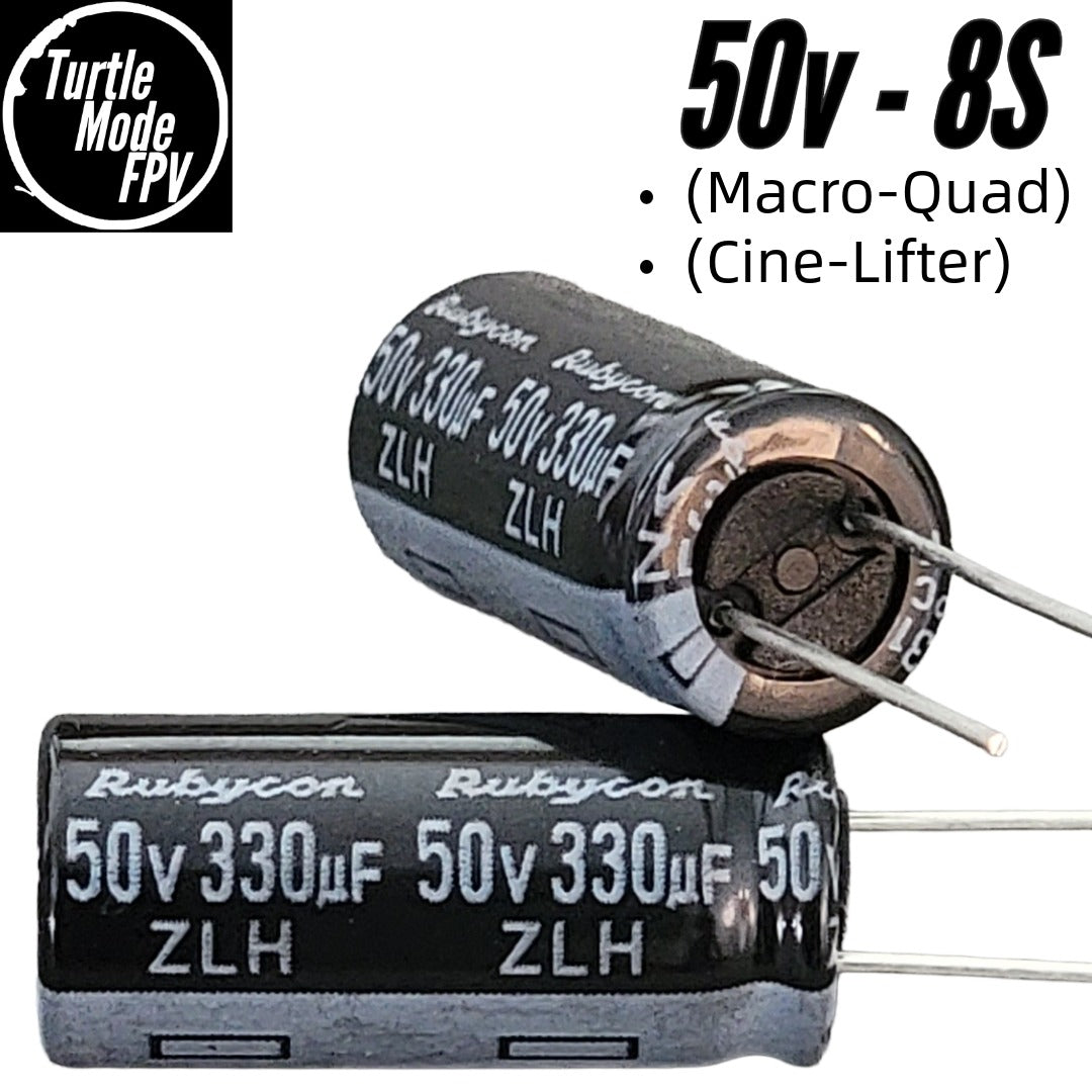 (8S) Rubycon ZLH Series 50v 330uF Capacitor (10×23mm, Low ESR)