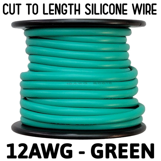 Cut To Length 12AWG Silicone Wire - Green