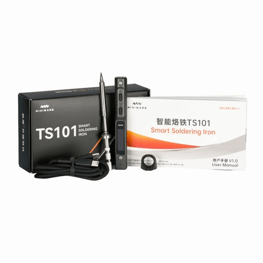 TS101 Smart Soldering Iron Kit, Portable, Programmable w/ B2 Tip